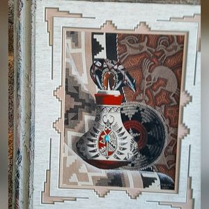 Original native American Herman Tyler sand painting.